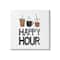 Stupell Industries Happy Hour Phrase Coffee Iced Drink Kitchen Beverage Canvas Wall Art
